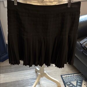 J. Crew Black Mini Pleated Skirt